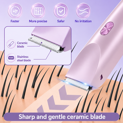2-in-1 Women's Trimmer — Electric Shaver & Razor, Rechargeable Wet & Dry